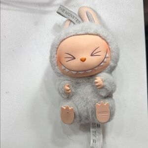 Labubu Gray Furry Monster Plush Toy